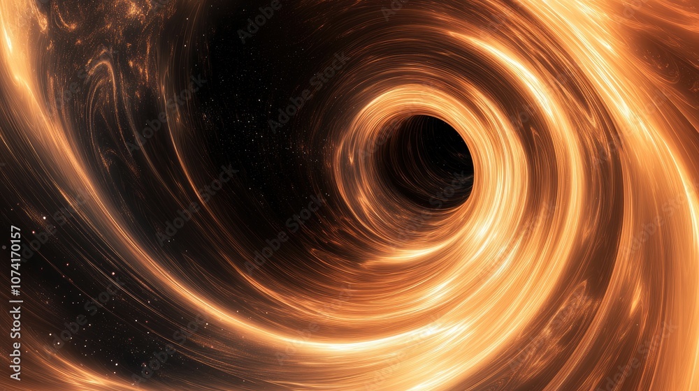 Poster Abstract background featuring a brown space hole vortex in a 3D cartoon rendering