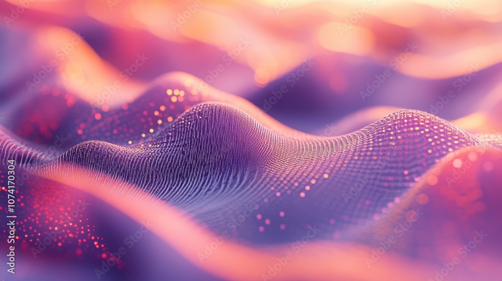 Poster Abstract texture with light bokeh background in 3D cartoon rendering