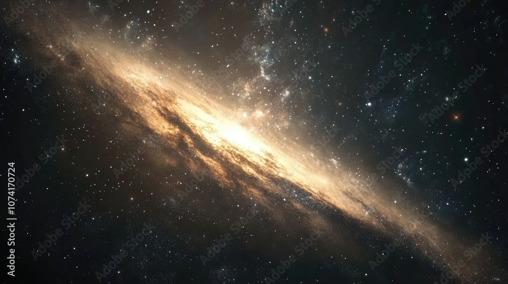 Poster deep space star field illustrated in a 3d cartoon rendering featuring a universe filled with stars a
