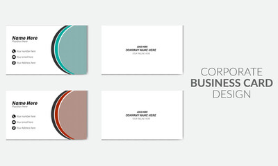 abstract shape modern business card design stationery design editable brand identity template 