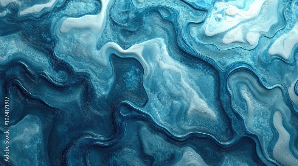Poster abstract texture on batik in a 3d cartoon rendering