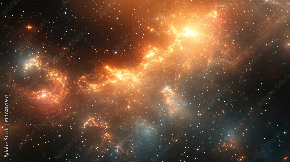 Poster Abstract background featuring lights in space created through 3D cartoon rendering computer generated backdrop