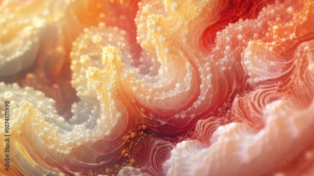 Poster abstract fractal 3d illustration for creative design resembles beautiful galaxies in a 3d cartoon re