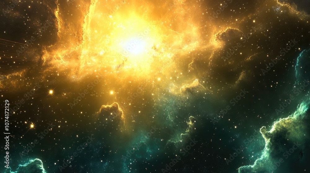 Aufkleber high definition star field background in 3d cartoon rendering