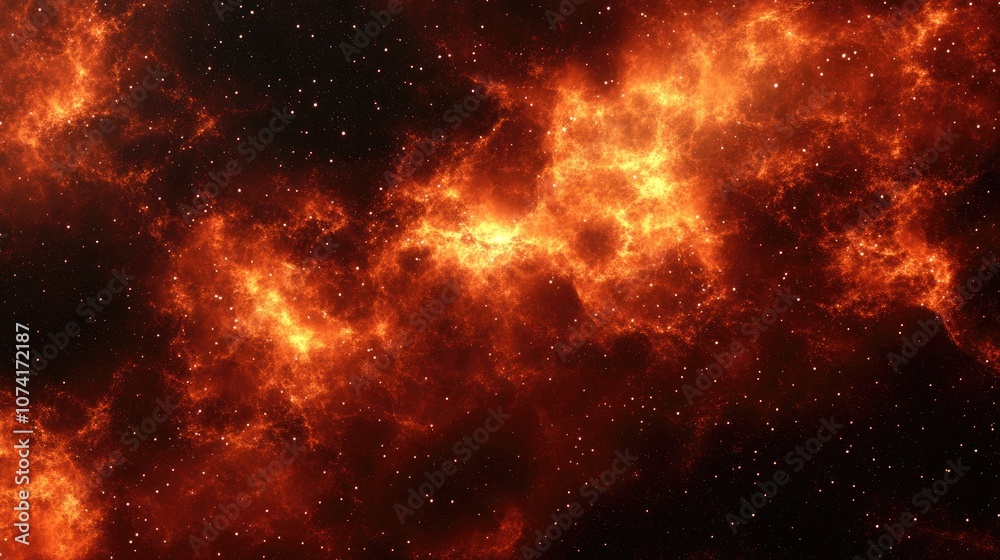Poster space nebula in 3d cartoon rendering