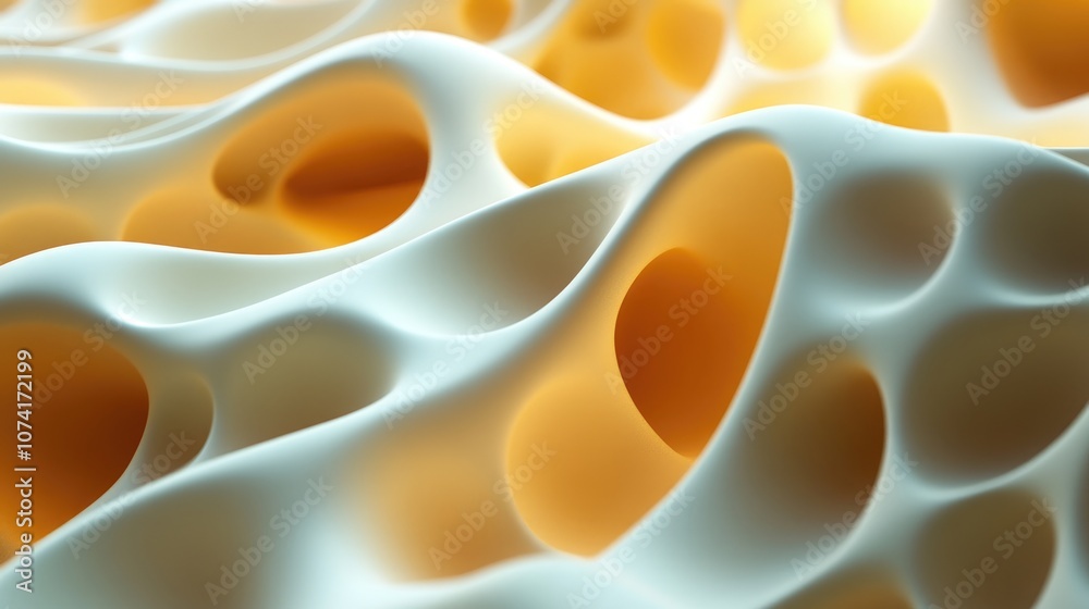 Poster Abstract texture with a light background in a 3D cartoon rendering