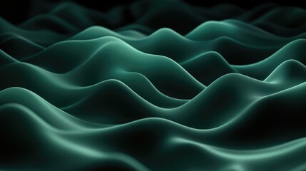 Obraz premium Abstract dark green technical background in 3D cartoon rendering