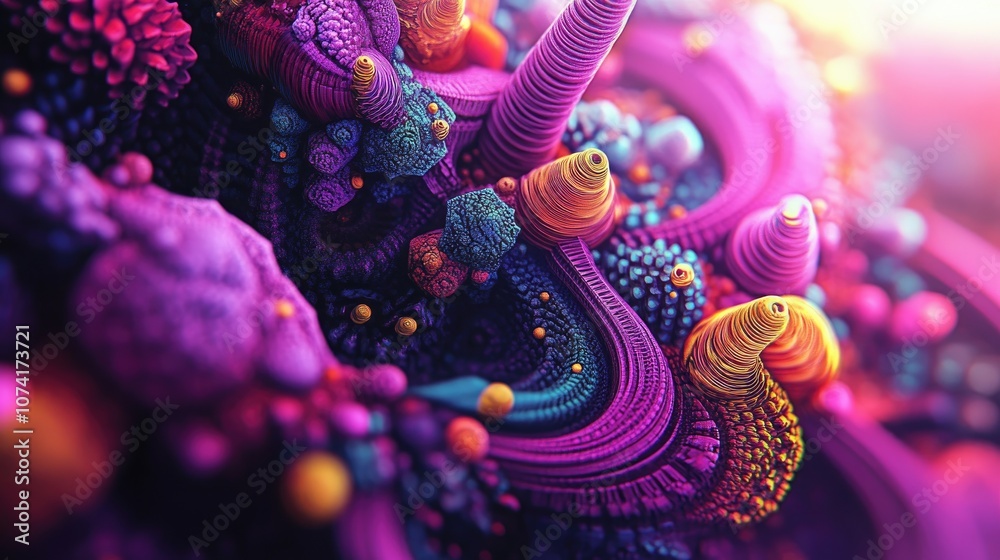 Aufkleber colorful abstract background featuring a 3d cartoon rendering this graphic modern art piece showcase