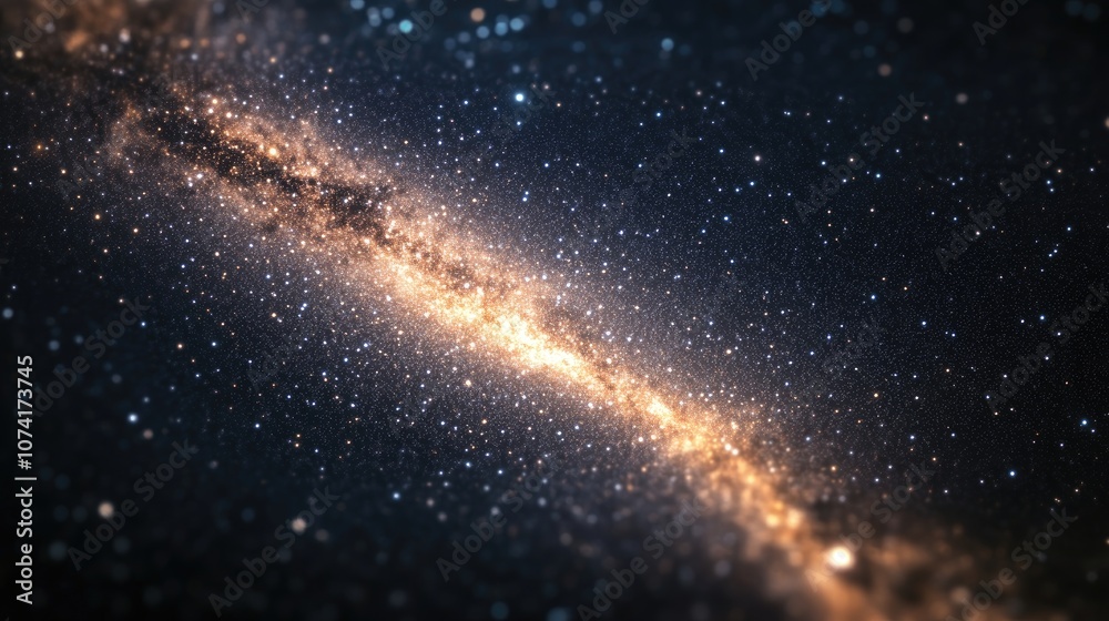 Poster the magic of the milky way in a 3d cartoon rendering