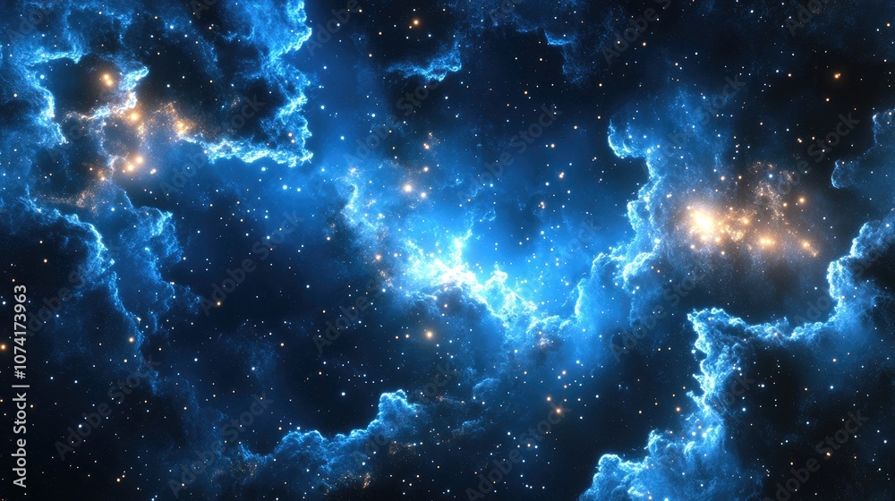 Poster starlit sky in a 3d cartoon rendering