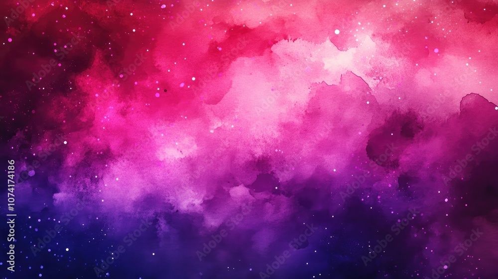 Poster abstract cosmic magenta multicolor texture in a 3d cartoon rendering featuring a neon pink and purpl