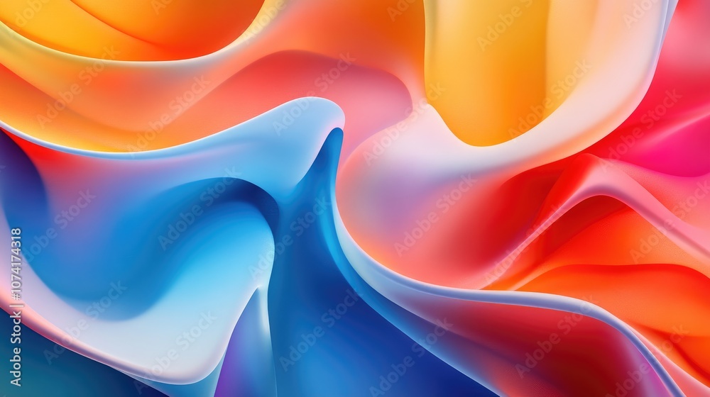 Poster Abstract wallpaper and texture background in a 3D cartoon rendering
