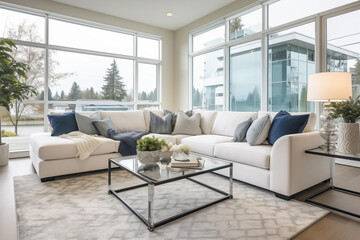 Fototapeta premium modern living room with sofa