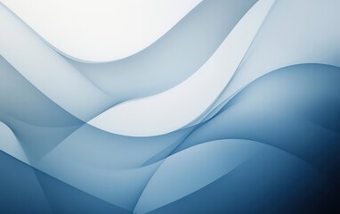 Fototapeta premium Subtle Abstract Design with Overlapping Waves in Soft Blue Tones for Background or Wallpaper Use in Creative Projects