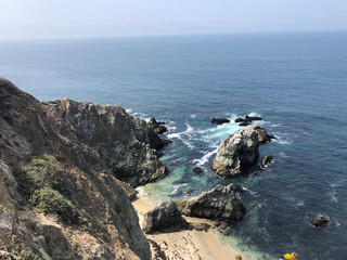 View of the shoreline from the cliffs