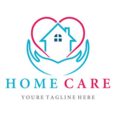 Home care logo template vector icon design