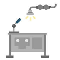 Cartoon Illustration of a Welding Table