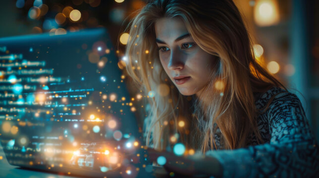 young woman experiencing a rewarding buying process