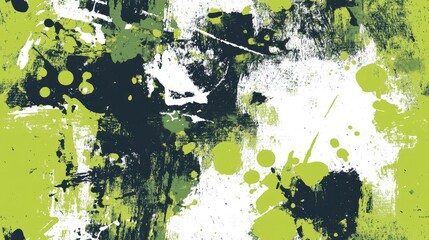Vibrant seamless pattern of modern splashes with olive backdrops and grunge verdant elements perfect for creative wedding invitations and event decor