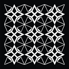 Geometric vector pattern with triangular elements. abstract picture for wallpapers and backgrounds. Black and white ornament.

