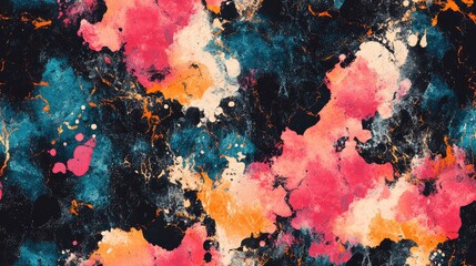 Artistic marble seamless pattern featuring vibrant sky tie dye and aquarelle splashes ideal for textile designs and creative projects