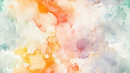 Fototapeta premium Colorful marble ink texture seamlessly patterned on watercolor paper background perfect for design and artistic applications
