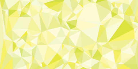 Abstract Geometric Yellow Green Low Poly Triangles Pattern Background