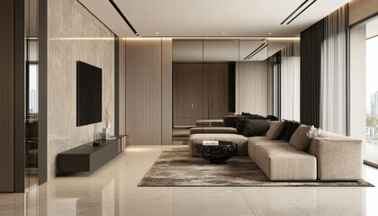 Fototapeta premium Fresh minimalist interior design ideas, each one unique