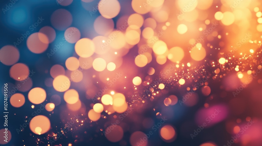 Poster 3d rendering of light rays with bokeh effects