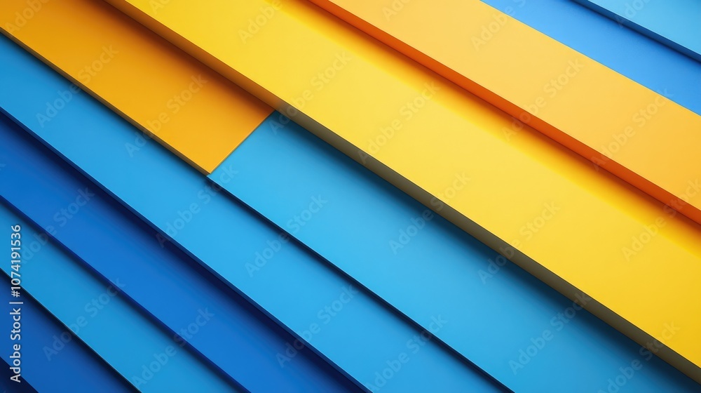 Poster 3d rendering of an abstract colorful background in modern material design style