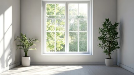 A 3D rendering of a window as an essential feature in any home