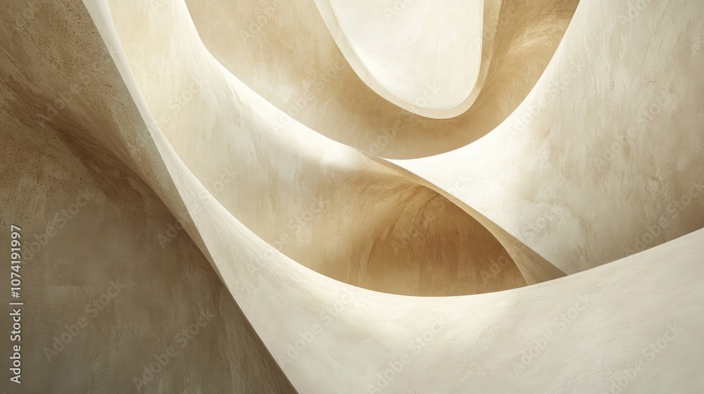 Poster smooth abstract architectural background in a 3d rendering