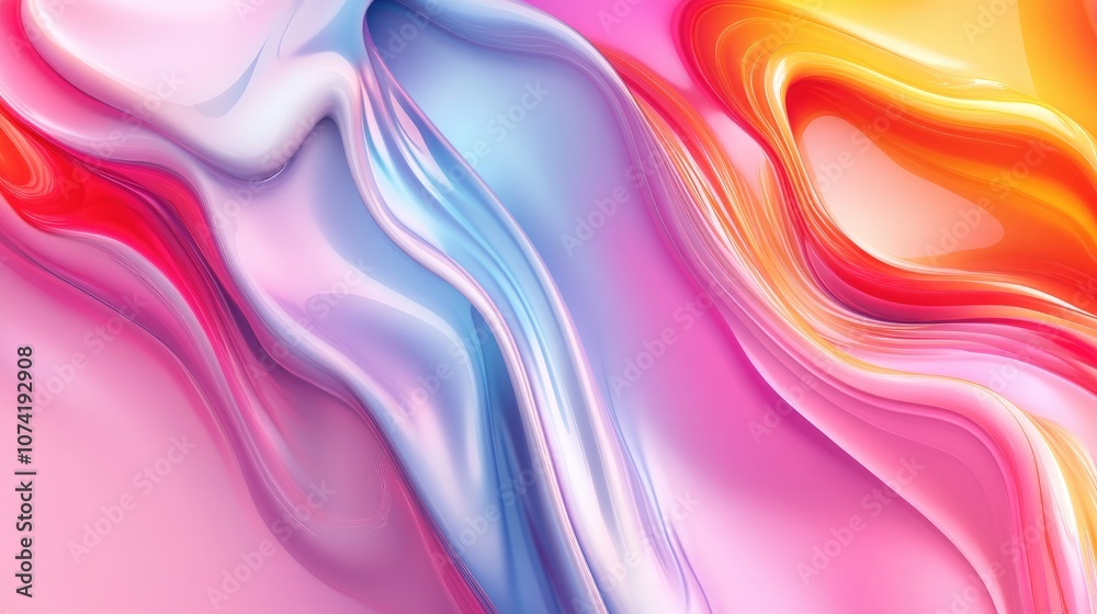 Poster 3d rendering of a modern abstract color background design
