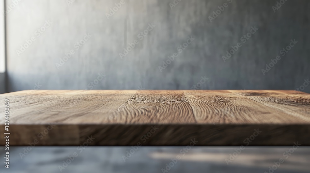 Poster empty tabletop in 3d rendering