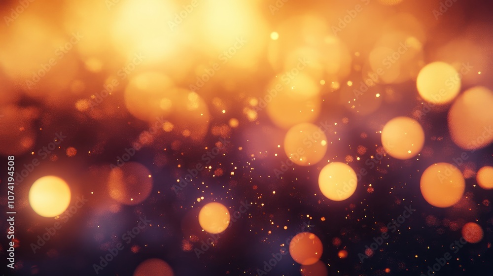 Poster 3d rendering of light rays with bokeh effects