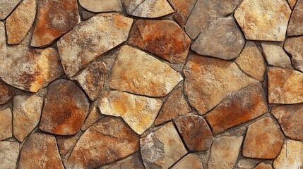Obraz premium 3D rendering of a brown stone surface