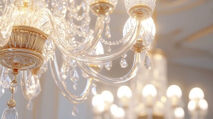 3D Rendering of Luxurious Chandeliers in Detail