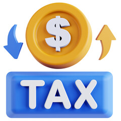 tax refund 3d graphic illustration