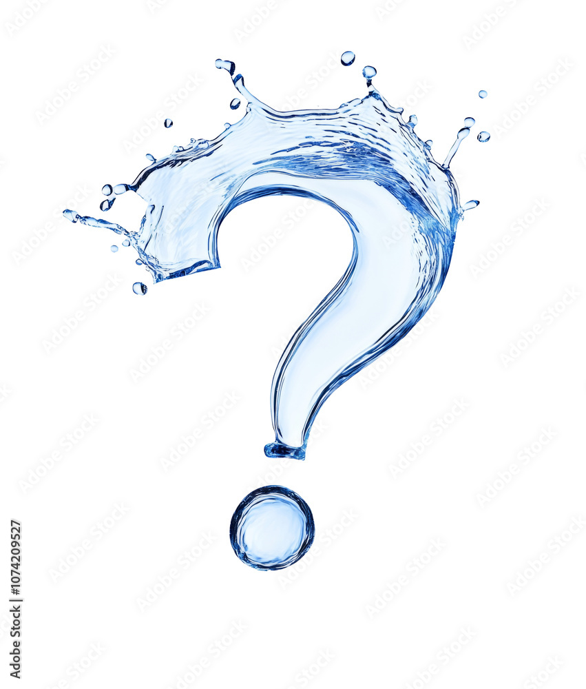 Aufkleber high-quality png of curved arrow made of water splashes, conceptual image isolated on a white backgr