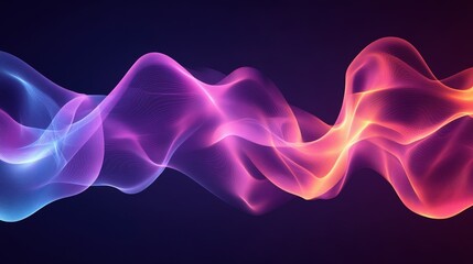 Vibrant Abstract Waves of Colorful Light Flowing Together in an Ethereal Dance, Creating a Stunning Background for Digital Designs and Artistic Use