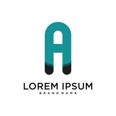 Unique modern letter A logo design. Premium Vector