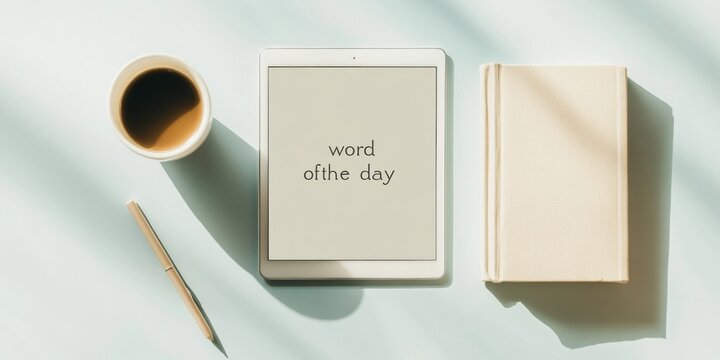 Celebrating National Dictionary Day with Elegant Digital Learning Setup - Perfect for Educational Holidays like World Book Day and International Literacy Day