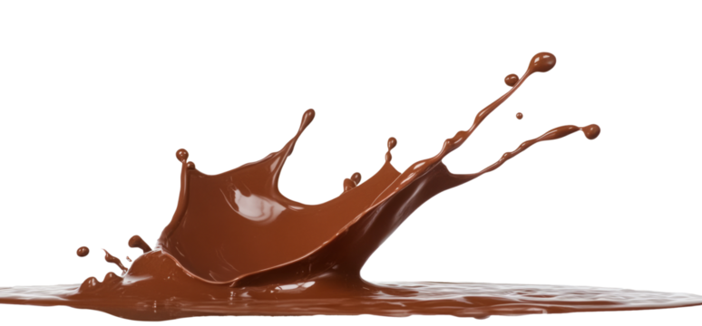 High-Quality PNG of chocolate splash Isolated on White Background – High Resolution