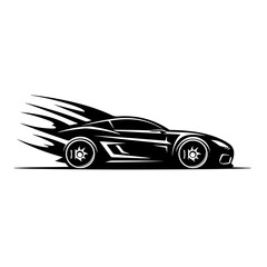 Obraz premium Stunt Car High Speed Vector Logo