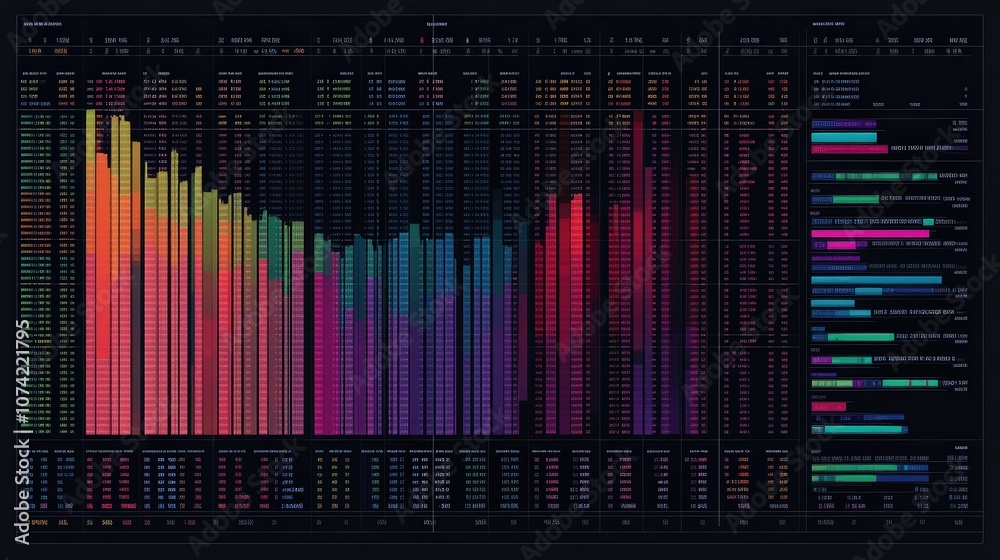 Poster a stock index table displaying a comparison between leading stock indices. the data includes current