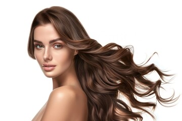 Fototapeta premium Elegant woman with flowing hair