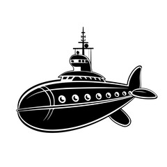 Submarine Color Vector Logo