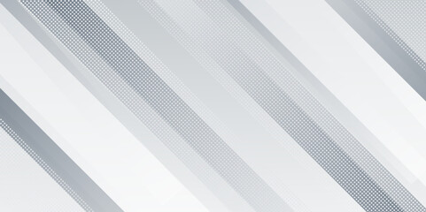 Obraz premium Abstract lines pattern technology on gray gradients background. Modern gray abstract vector long banner background. Vector illustration abstract graphic design banner pattern background template.