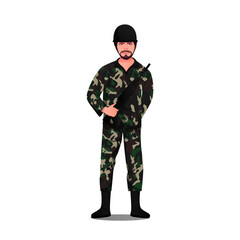 Army character vector illustration clipart