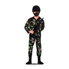 Army character vector illustration clipart